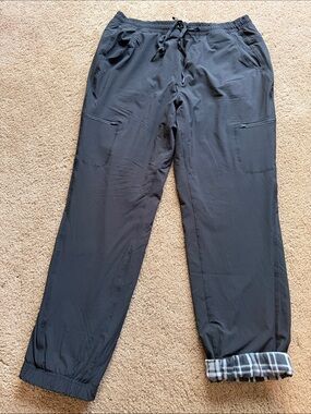 Eddie Bauer Black Fleece-Lined Jogger Pants